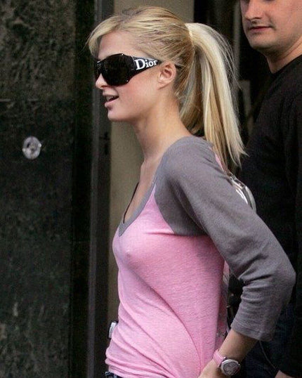 Paris Hilton with vintage Dior shades