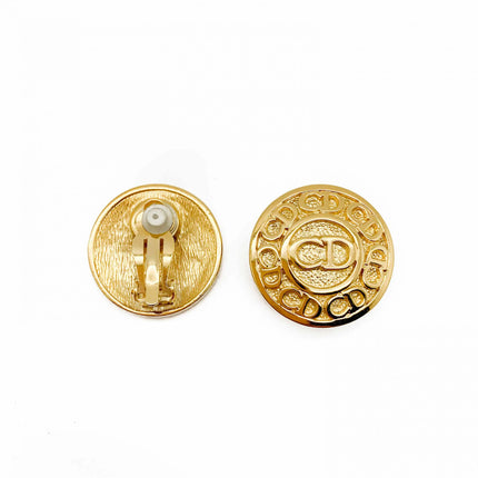 Dior CD Button Clip Earring