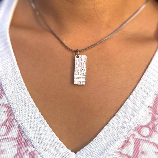 Dior Pink Trotter Pendant Necklace