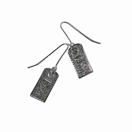 Dior Rhinestone Tag Earrings