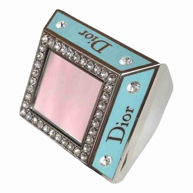 Christian Dior princess ring with 2 mini compartments and a mirror on the inside