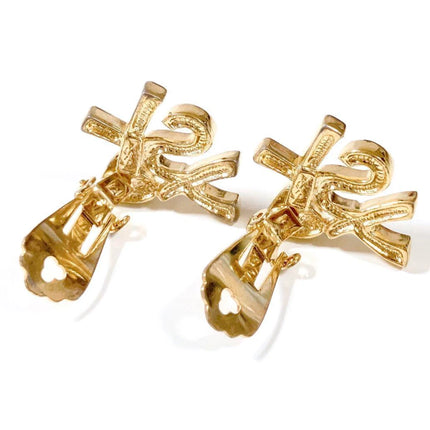 YSL Heart Clip On Earrings