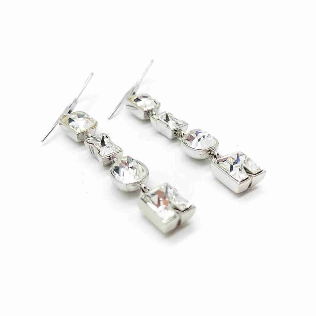 Dior Crystal Dangle Letter Earrings