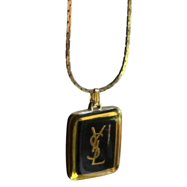 YSL Logo Pendant Necklace