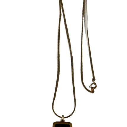 YSL Logo Pendant Necklace